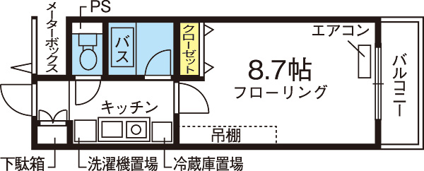 棒屋第4住吉ハイツ 間取り図