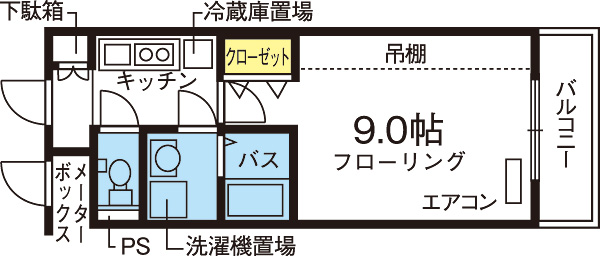 棒屋第3城北ハイツ 間取り図