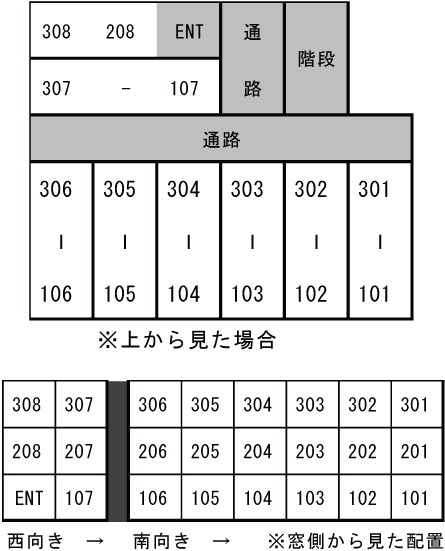 棒屋第3城北ハイツ 配置図