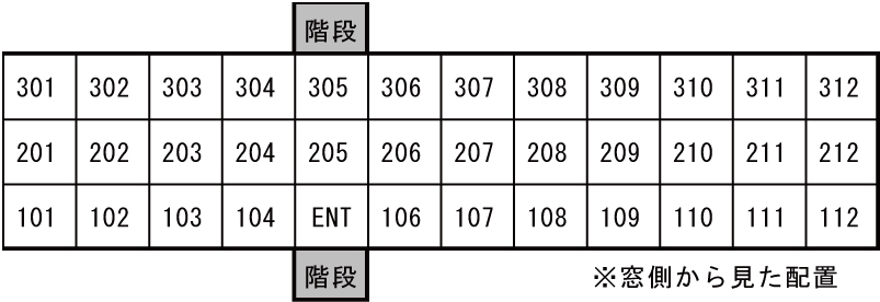 棒屋第2下池ハイツ 配置図