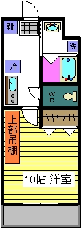 Residence-Cosmo 間取図(1K)