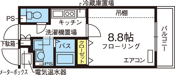棒屋第6住吉ハイツ 間取り図