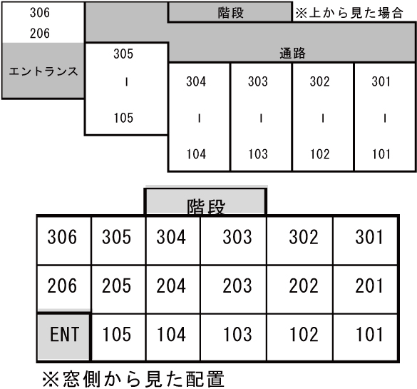 棒屋第6住吉ハイツ 配置図