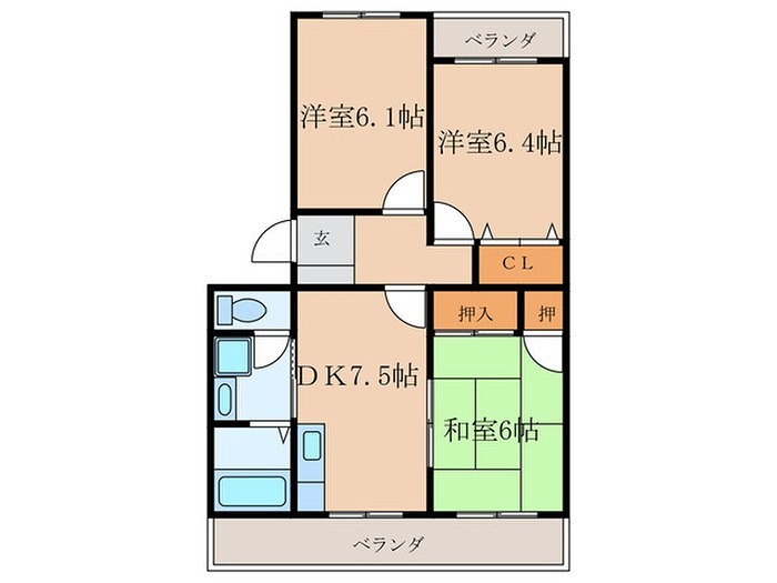城土ハイツ 間取り