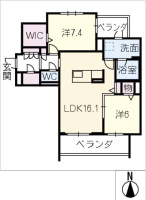 シャーメゾン茶屋ヶ坂 間取り