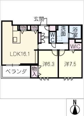 シャーメゾン茶屋ヶ坂 間取り