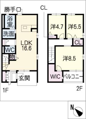 Ｃ’Ｓファミリア前山Ｂ棟 間取り