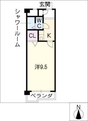ライオンズマンション名大ウエスト４０２号 間取り