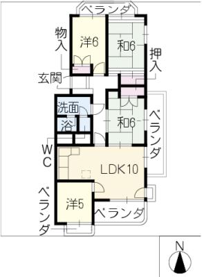 シャンボール山手Ｄ棟 間取り