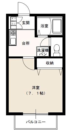 ベルハウス和地山B 間取り