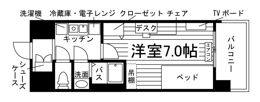 学生会館　ソレイユ矢田南 間取り