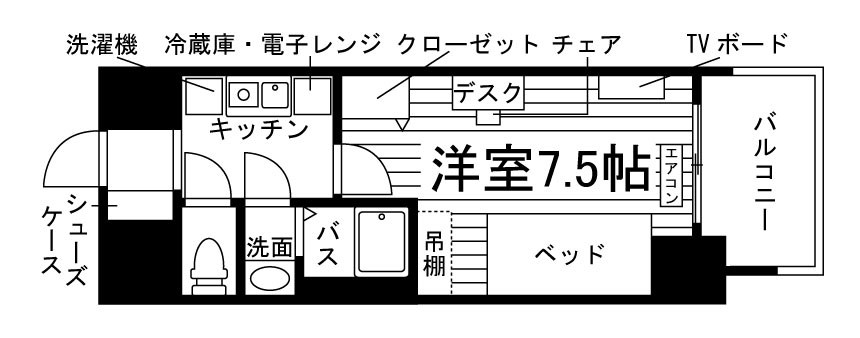 学生会館　ソレイユ矢田南 間取り