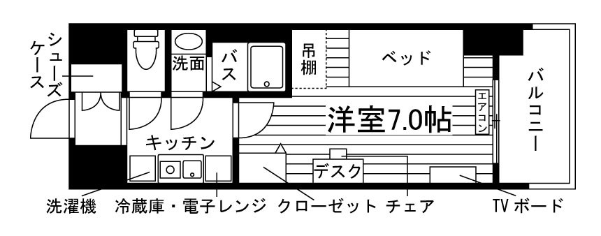 学生会館　ソレイユ矢田南 間取り