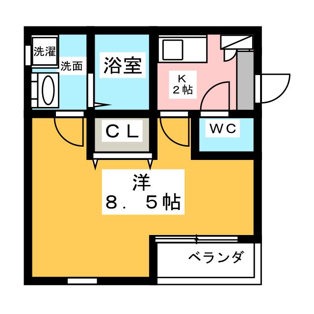 クレフラスト矢田D棟 間取り