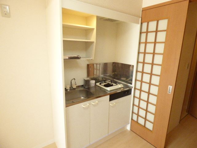 グランドール栄生 一口ガスコンロのキッチンで使いやすい