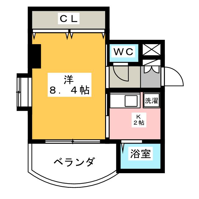 ＳＴＵＤＩＯ　ＮＡＮＢＵ（ストゥ-ディオナンブ） 間取り