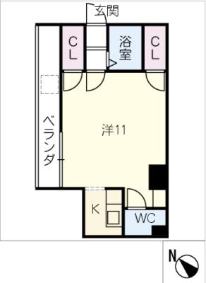 シングルハイツ新栄 間取り