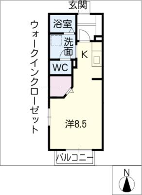 ディアス竜美丘Ｂ 間取り