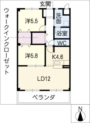 コーポラス北野 間取り