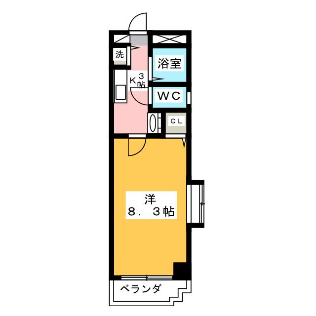ＳＴＵＤＩＯ　ＮＡＮＢＵ（ストゥ-ディオナンブ） 間取り