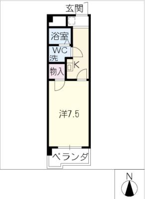 ライオンズマンション名大ウエスト307号 間取り